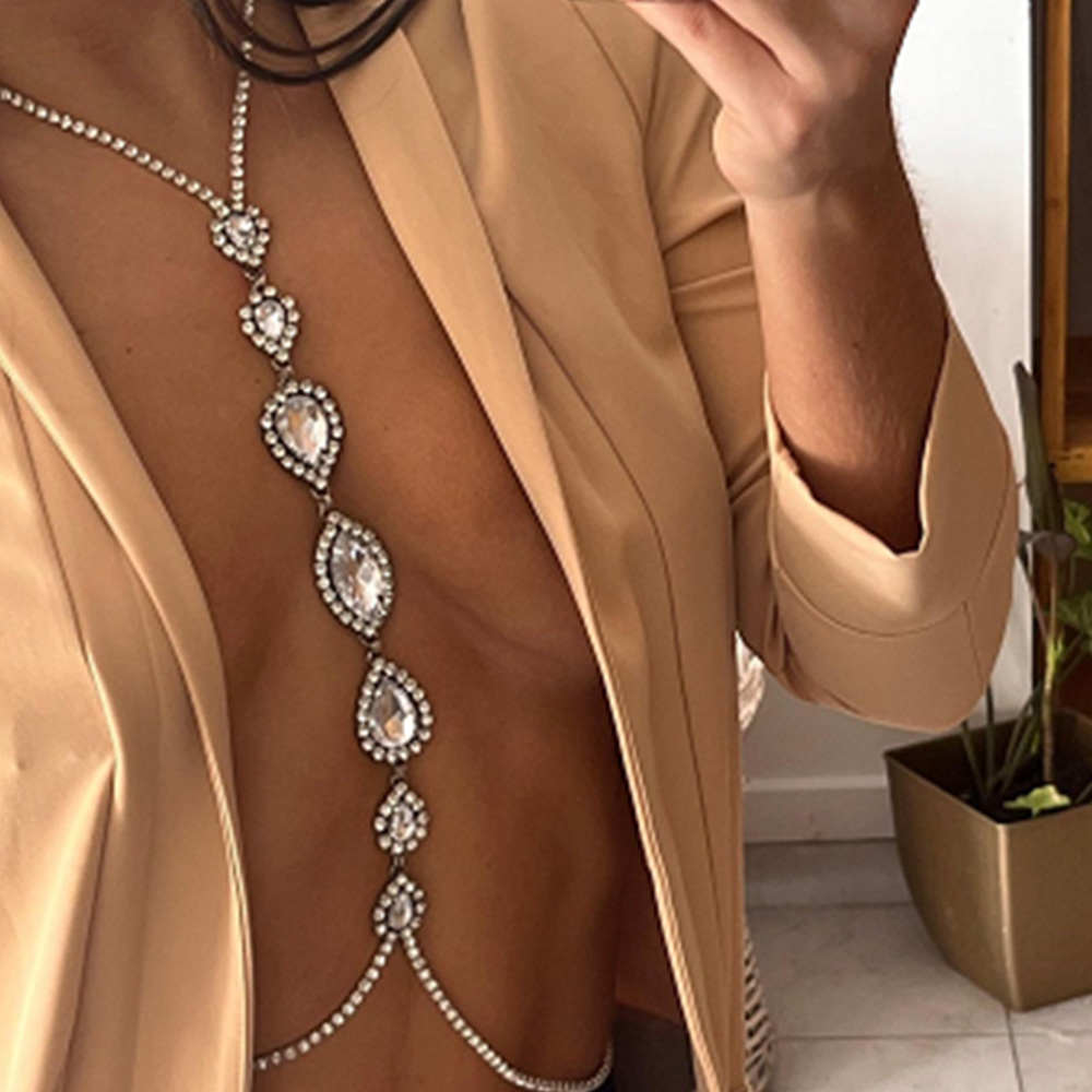 Women Accessories Dropshipping - Mode Sexy Waterdruppel Ketting Borst Ketting