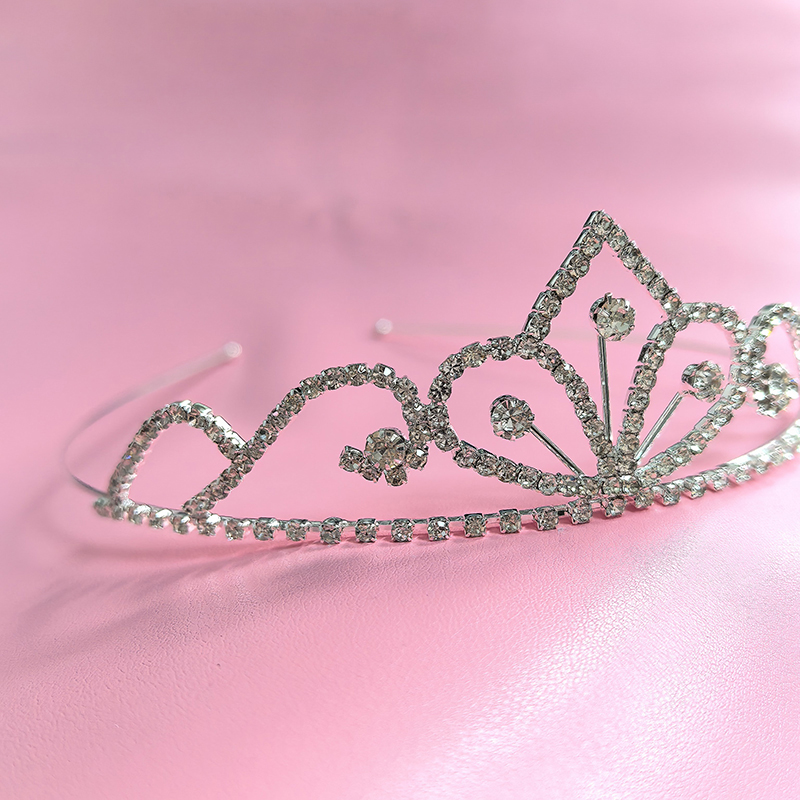Women Accessories Aesthetic - Zilverkleurige strass bruidskroon luxe kristallen tiara