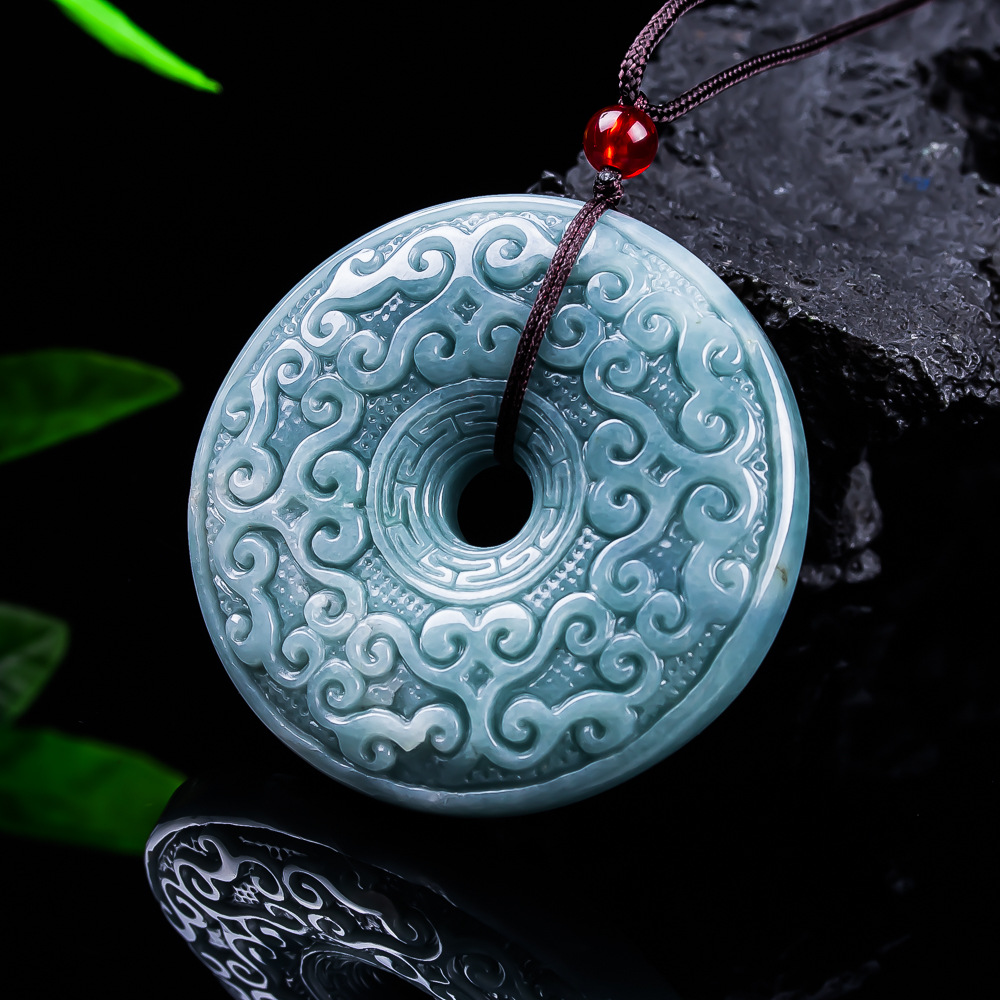 Women'S Accessories Jewelry - Natuurlijke Birmese Jadeïet Bloem Hanger Ketting