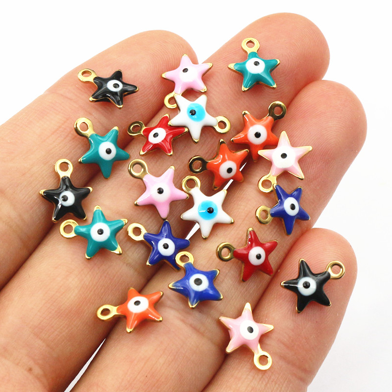 Evil Eye Bracelet - 20 stuks 10x8.5mm Emaille Evil Eyes
