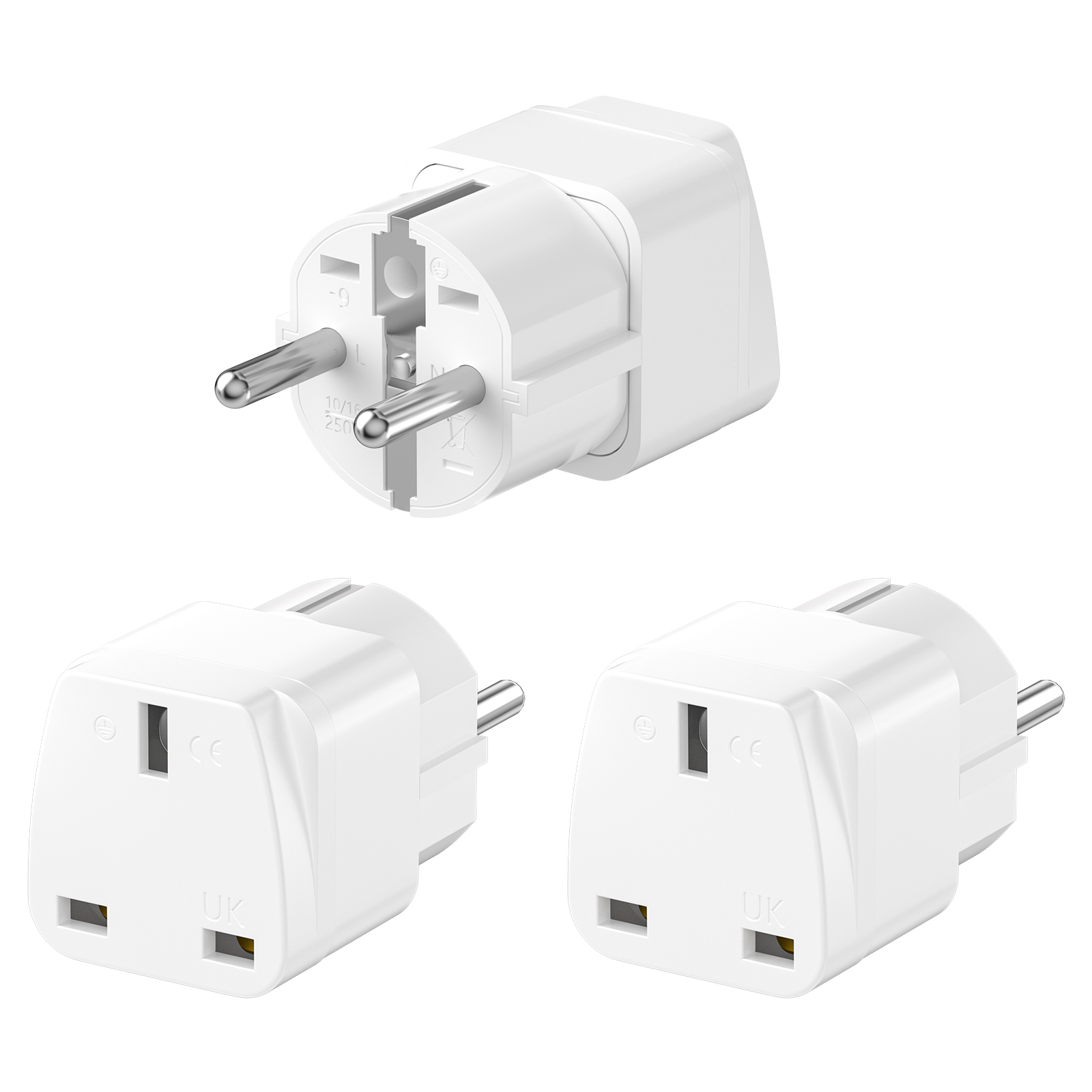 Women Accessories In Uk - 3 STKS UK naar EU Plug