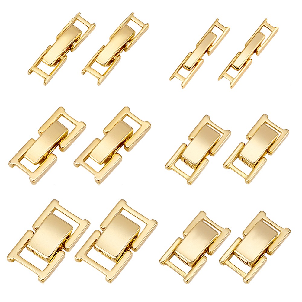 Wrap Ring Gold - 6 stijlvolle messing horlogebandgespen, cadmiumvrij, loodvrij,