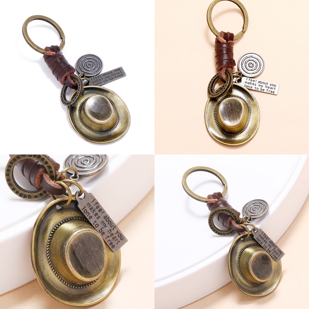 Women'S Jeep Accessories - Handgemaakte geweven retro legering cowboyhoed lederen