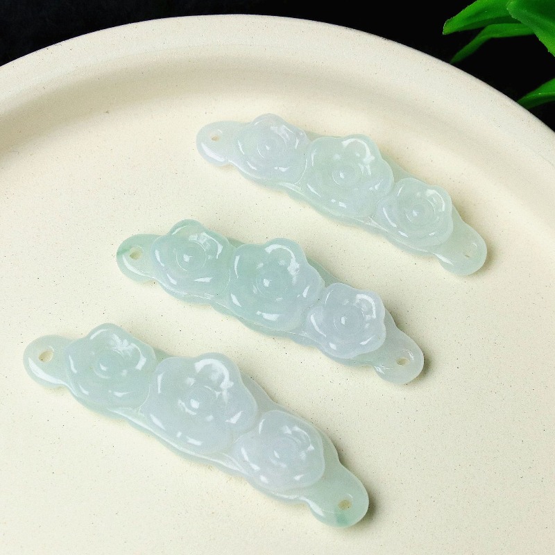 Women'S Accessories Jewelry - 1pc Natuurlijke Jadeïet Smaragd Bloem Handkaart