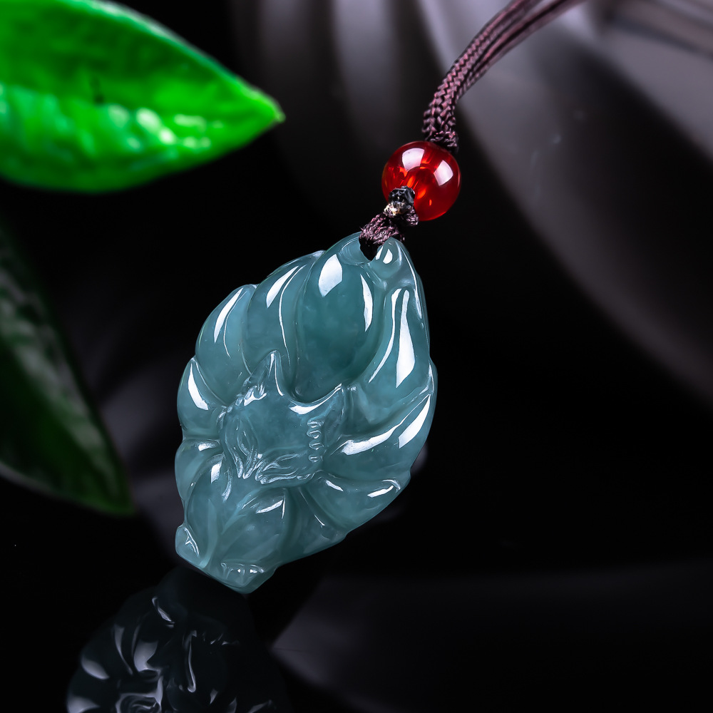 Women'S Accessories Jewelry - Natuurlijke Birmese Jadeïet Vos Hanger Ketting