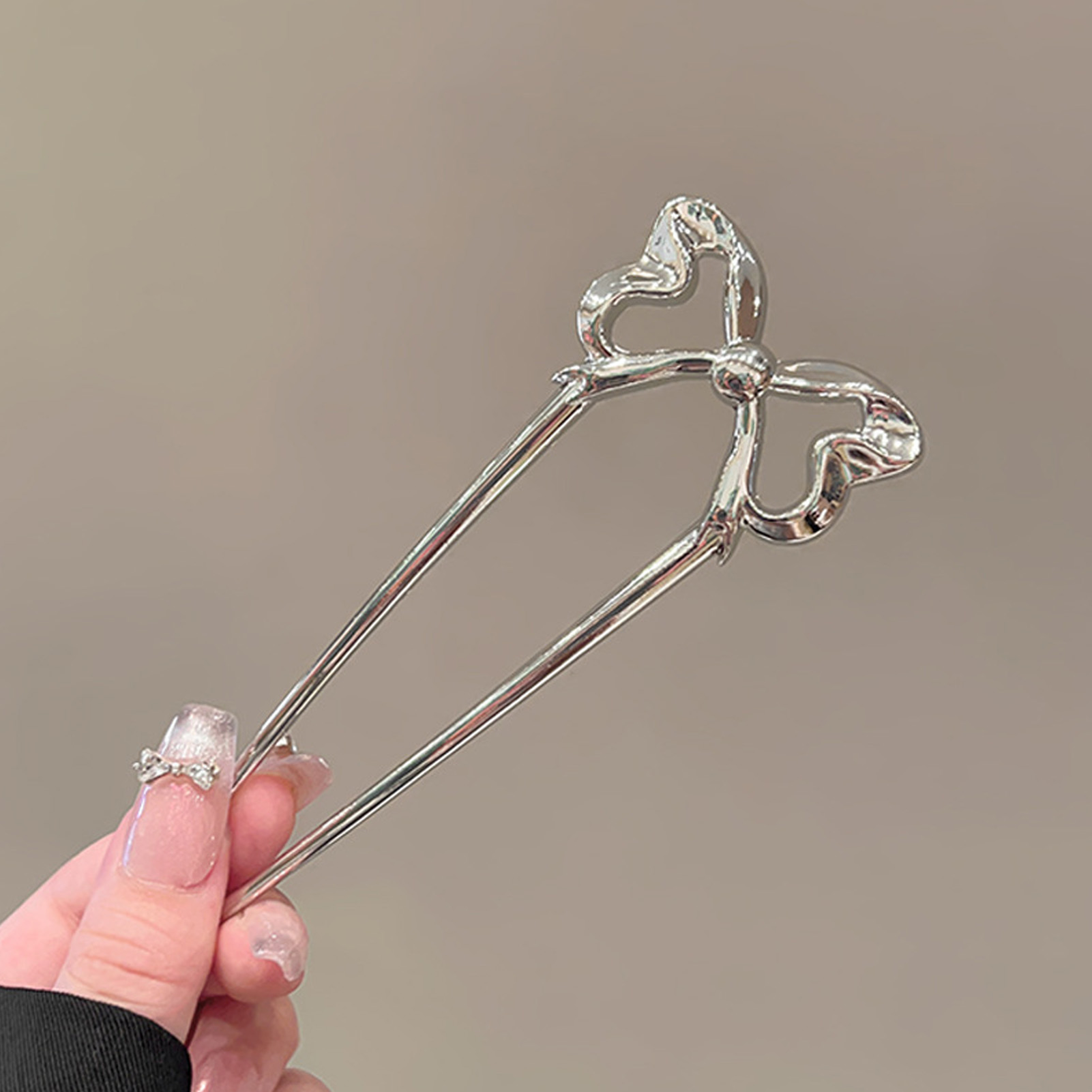 Women Accessories Holder - Elegante strik U-vormige haarspeld van metaallegering,