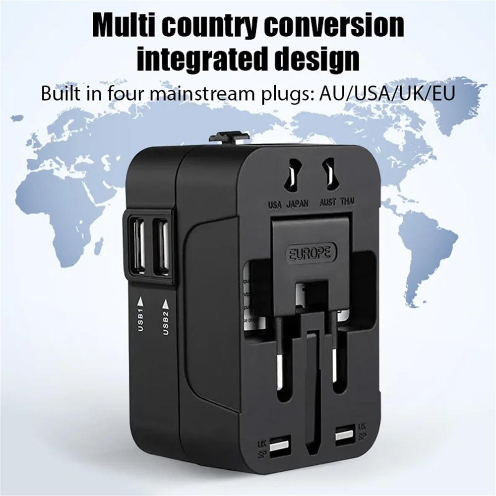 Women Accessories In Uk - Universele internationale stekkeradapter met 2 USB-poorten,