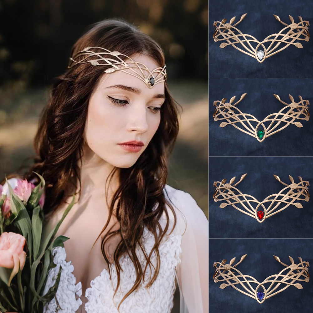 Women Accessories Aesthetic - Luxe Tiara's Hoofdbanden voor Vrouwen Leaf