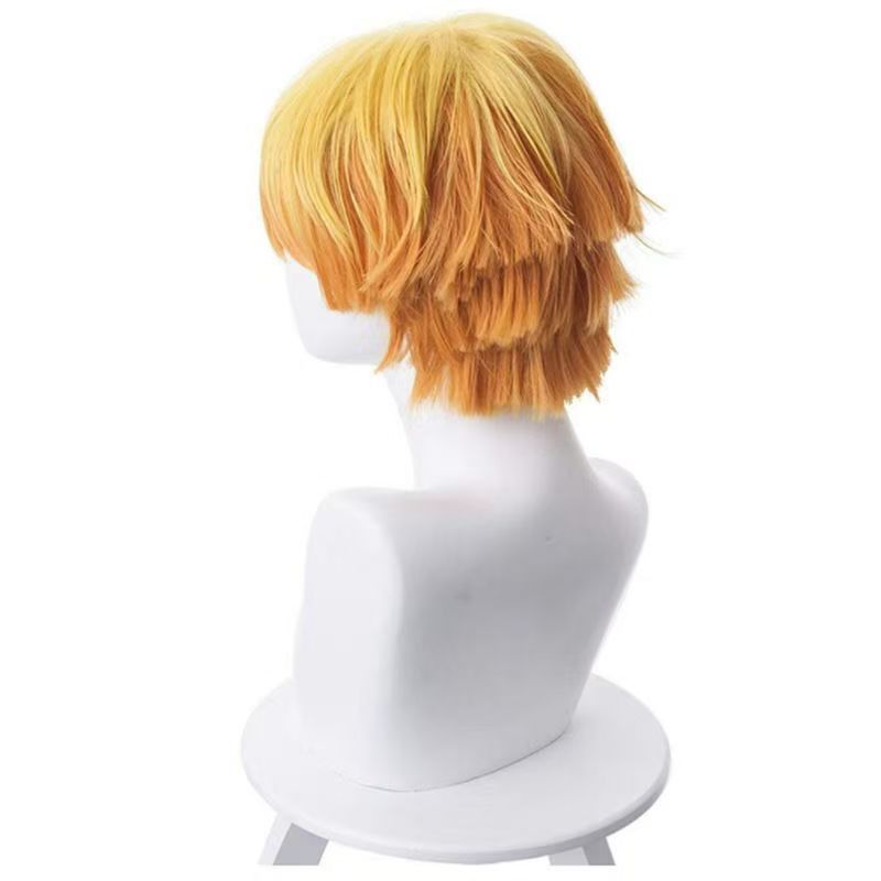 Women'S Yellow Accessories - Gele Ombre gelaagde korte cosplay pruik