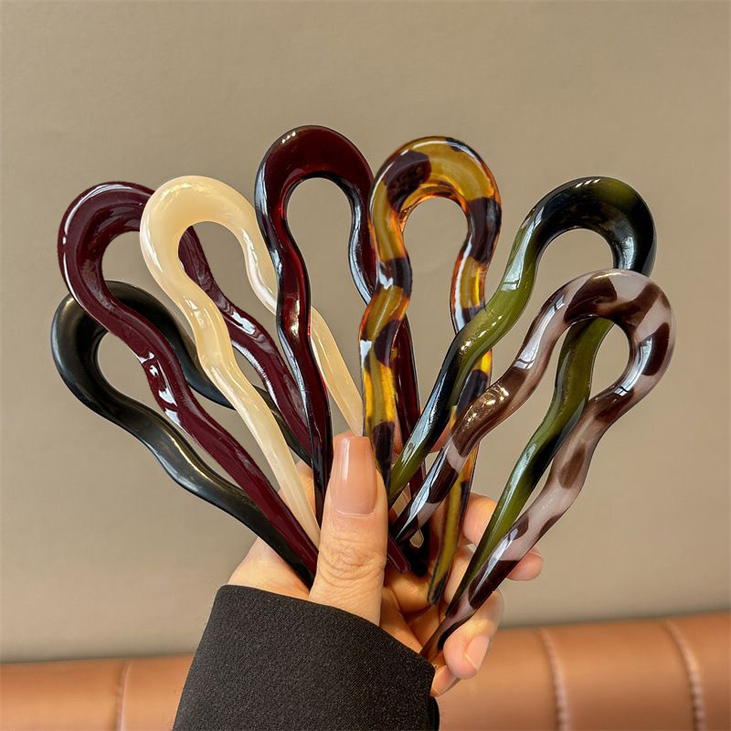 Women Accessories Aesthetic - Elegante acryl U-vormige haarspeld voor dames,