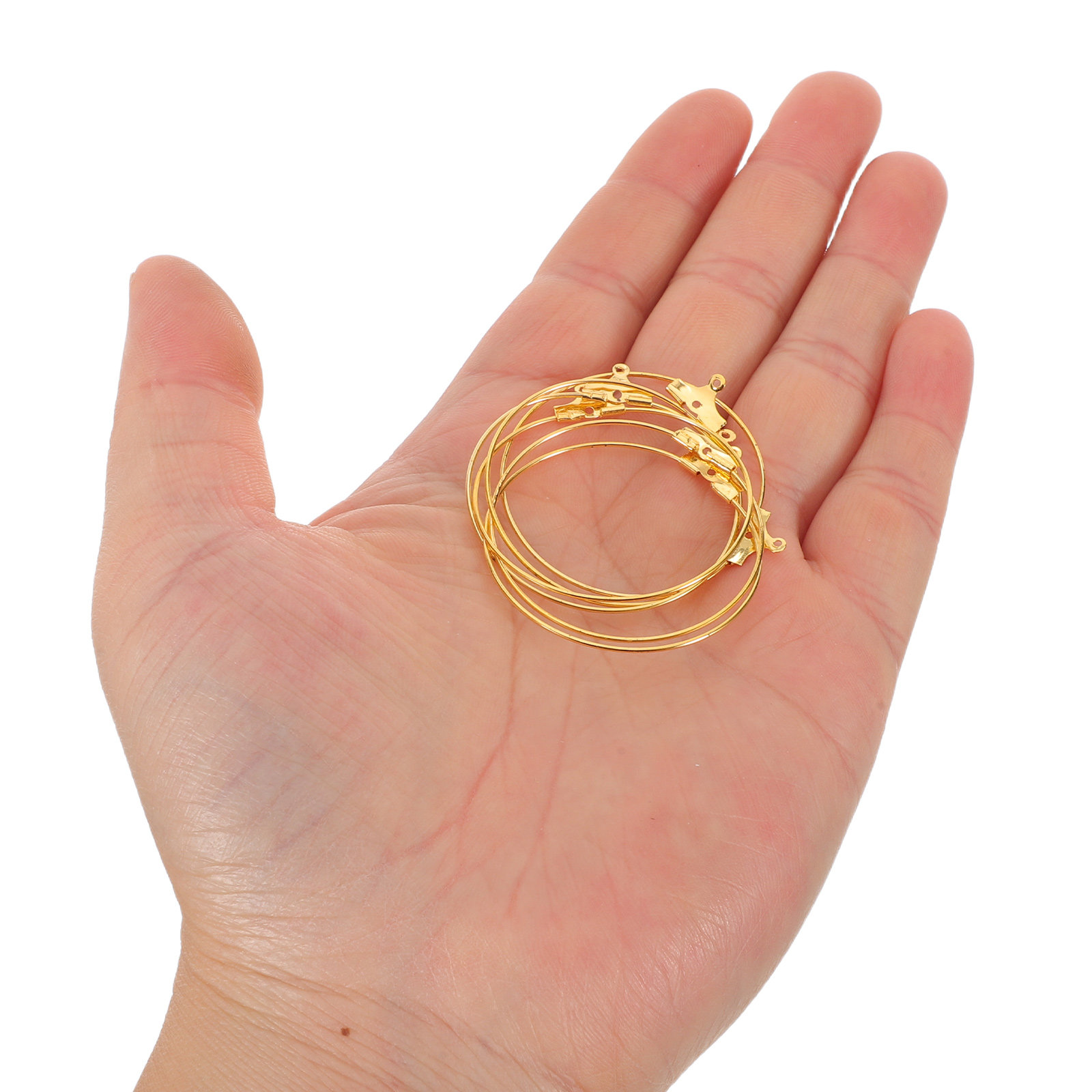 Women'S Accessories Rings - 90 stuks grote ronde oorbelonderdelen, hoepeloorringen