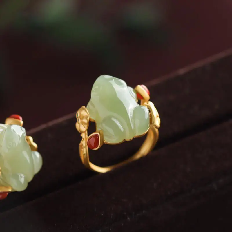 Groene Jade Kikker Ringen Char - Women'S Accessories Rings recensie en prijs