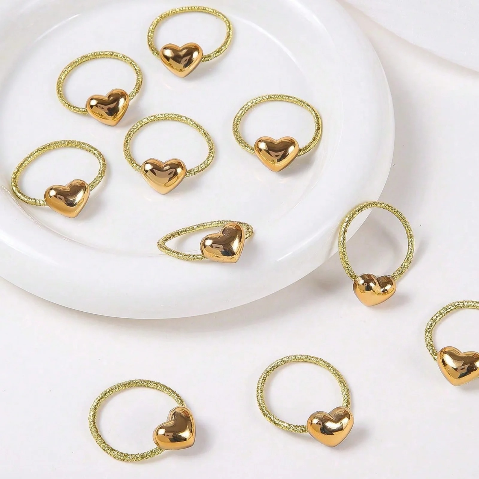 10 stuks gouden hartvormige ha - Wrap Ring Gold recensie en prijs