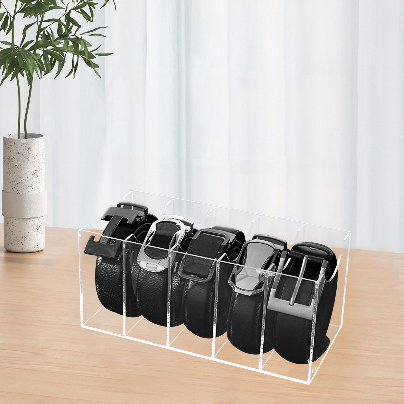 5-vakken transparante riemenor - Women Accessories Holder recensie en prijs
