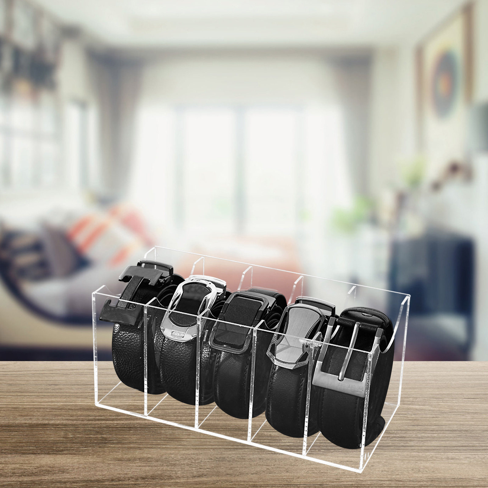 5-vakken transparante riemenor - Women Accessories Holder recensie en prijs