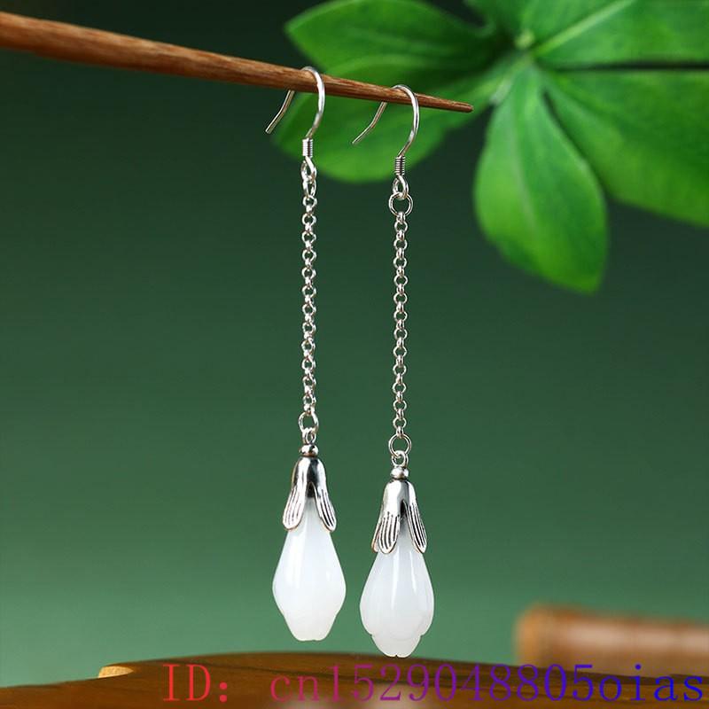 Witte echte jade bloem oorbell - Women'S Yellow Accessories recensie en prijs