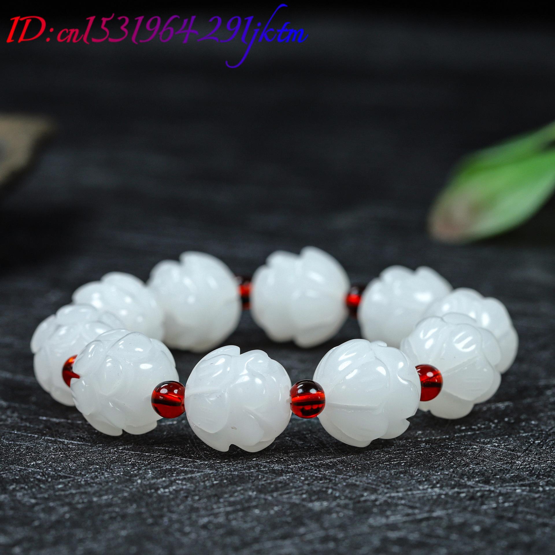 Witte echte jade lotus armband - Women'S Accessories Jewelry recensie en prijs