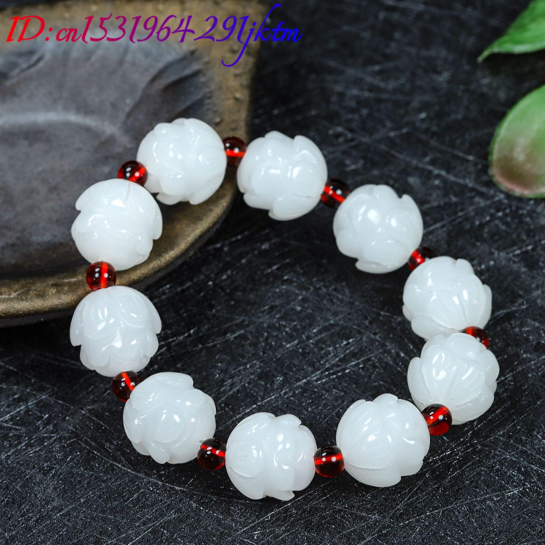Witte echte jade lotus armband - Women'S Accessories Jewelry recensie en prijs