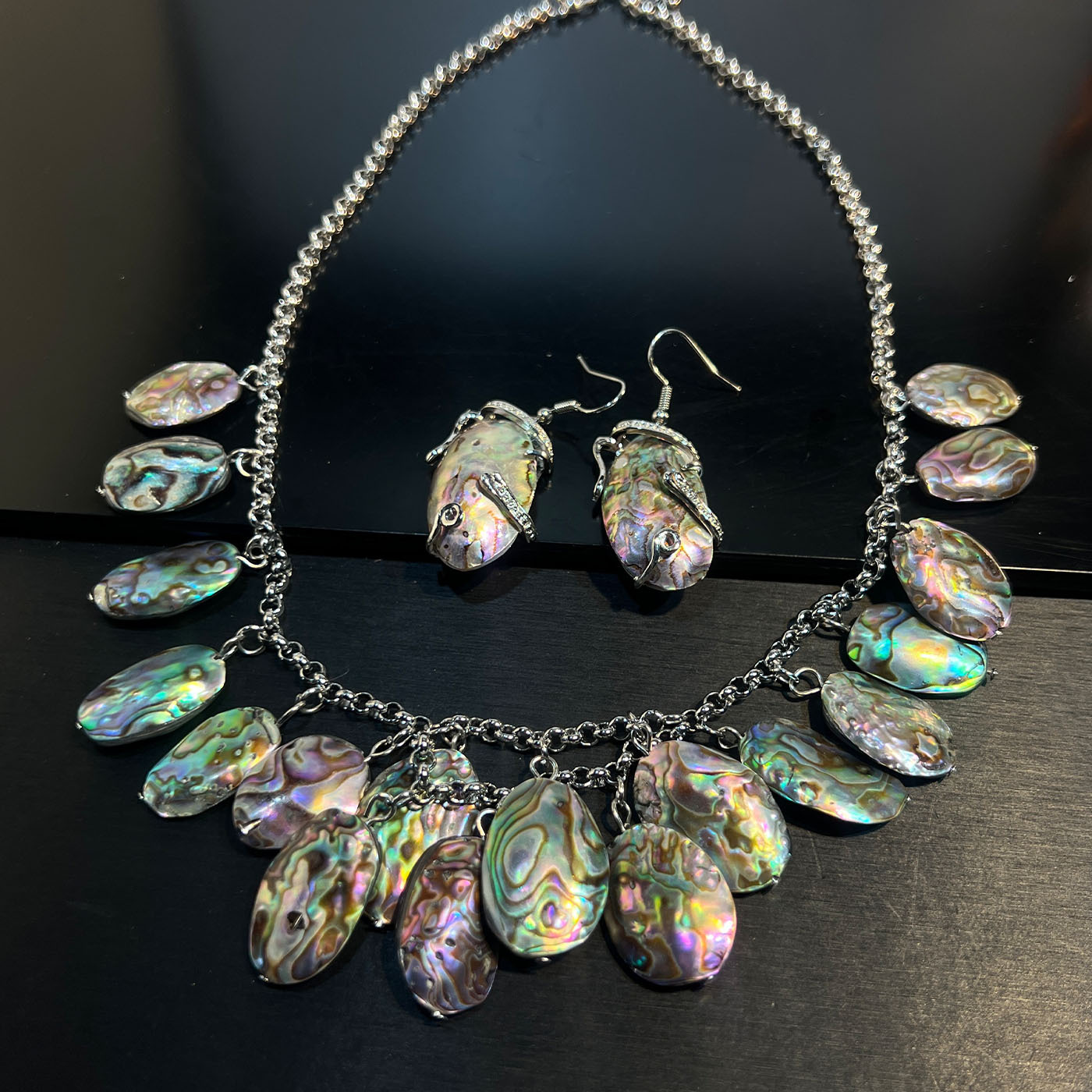 Set Sieraden Abalone wit zwart - Women Jewelry Accessories For Black Dress recensie en prijs