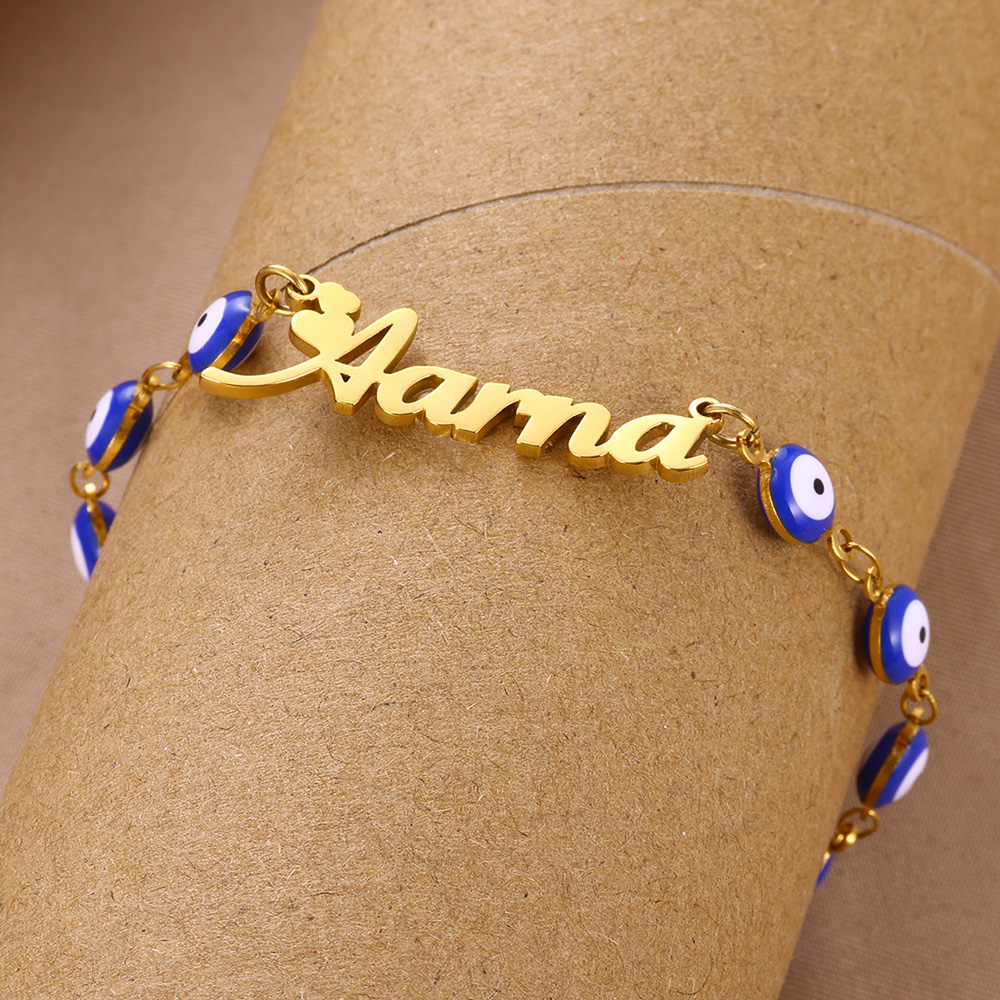 Aangepaste naam blauwe boze oo - Evil Eye Bracelet recensie en prijs