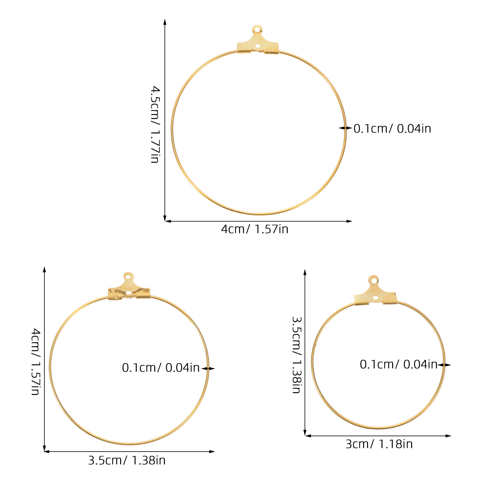 90 stuks grote ronde oorbelond - Women'S Accessories Rings recensie en prijs