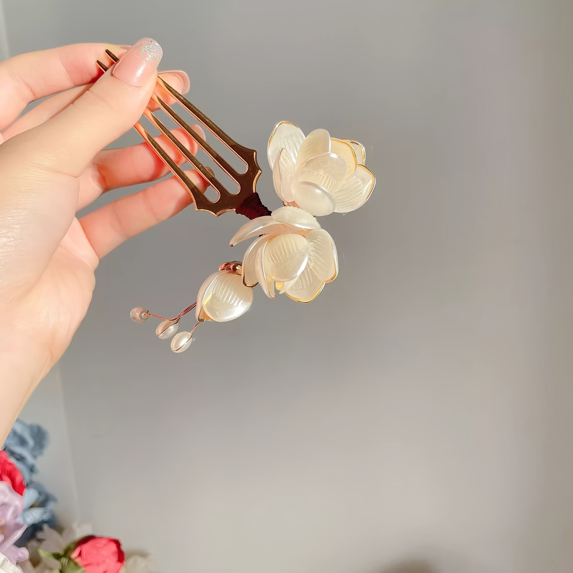 Chinese stijl schelp magnolia  - Women Accessories Aesthetic recensie en prijs