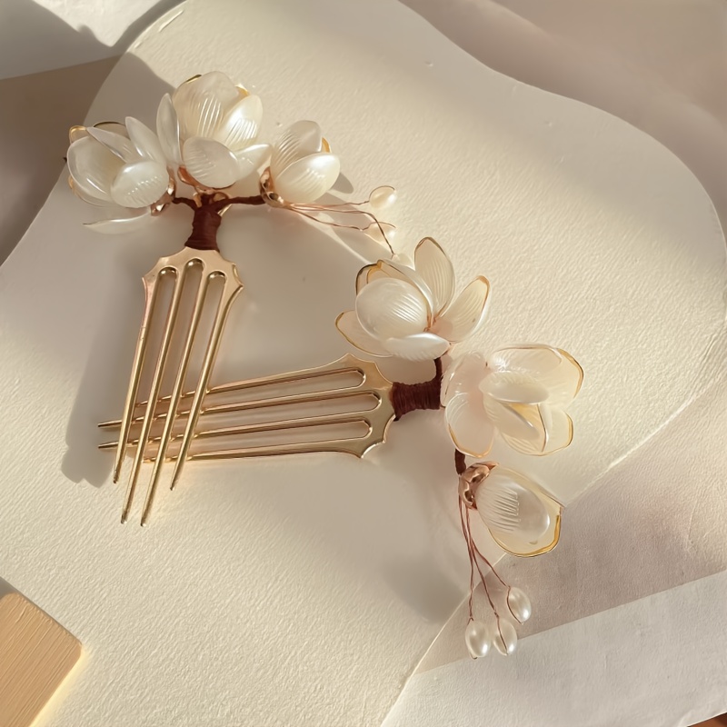 Chinese stijl schelp magnolia  - Women Accessories Aesthetic recensie en prijs